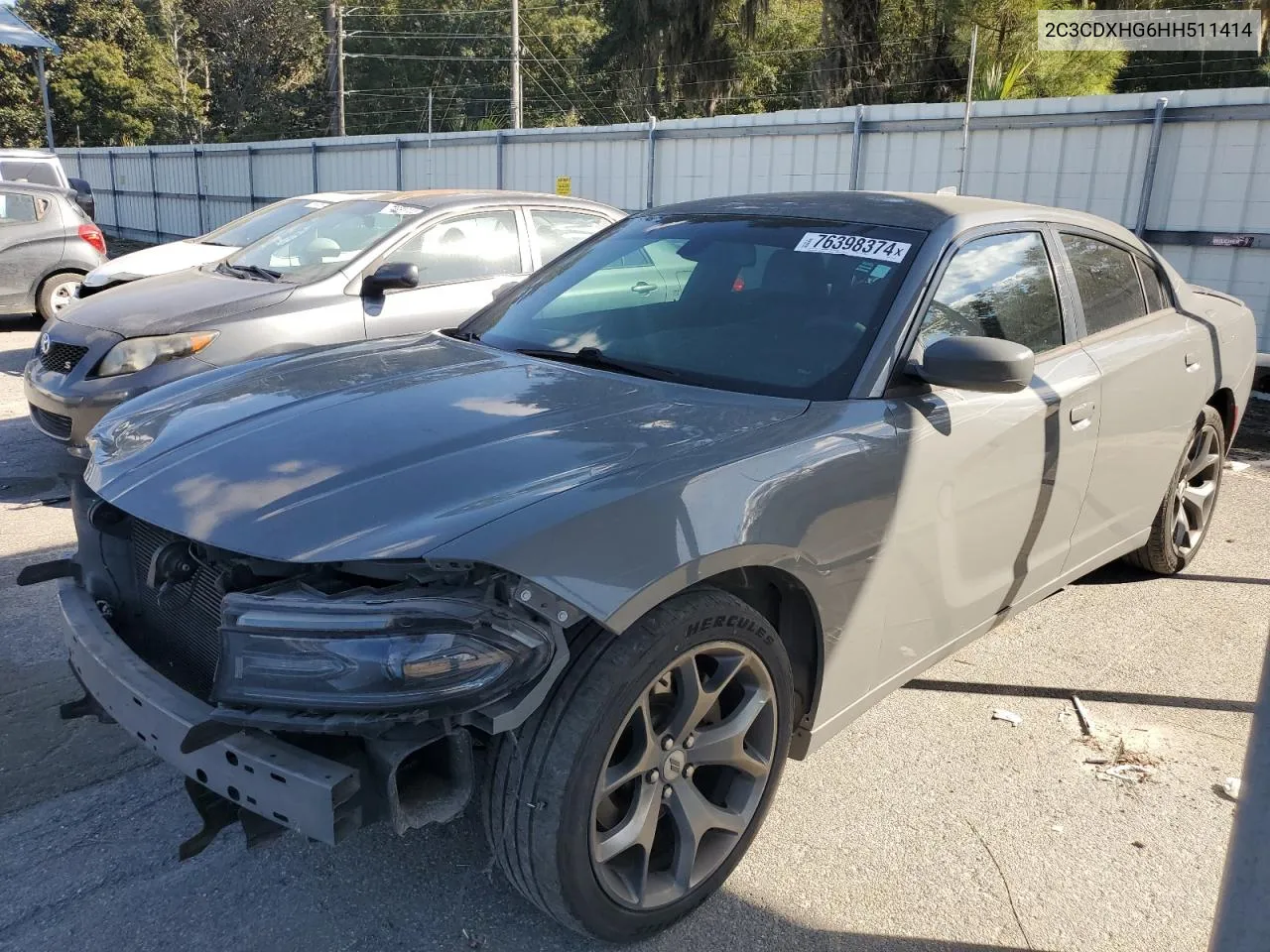 2017 Dodge Charger Sxt VIN: 2C3CDXHG6HH511414 Lot: 76398374