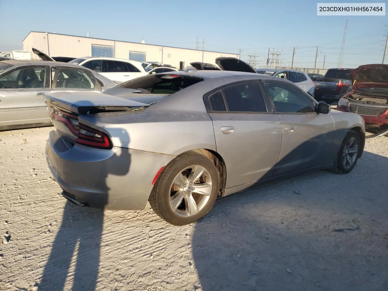 2C3CDXHG1HH567454 2017 Dodge Charger Sxt