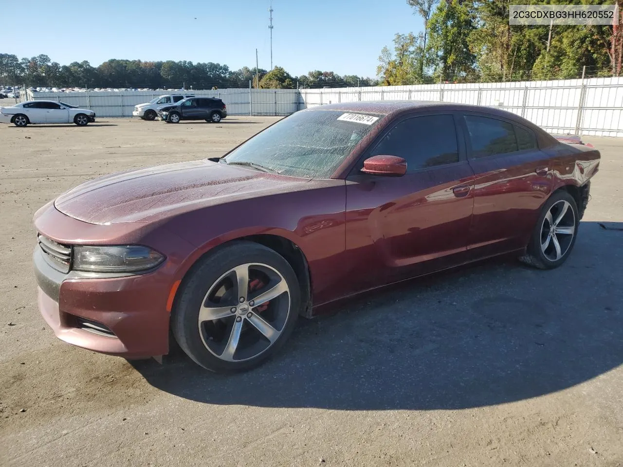 2017 Dodge Charger Se VIN: 2C3CDXBG3HH620552 Lot: 77016674