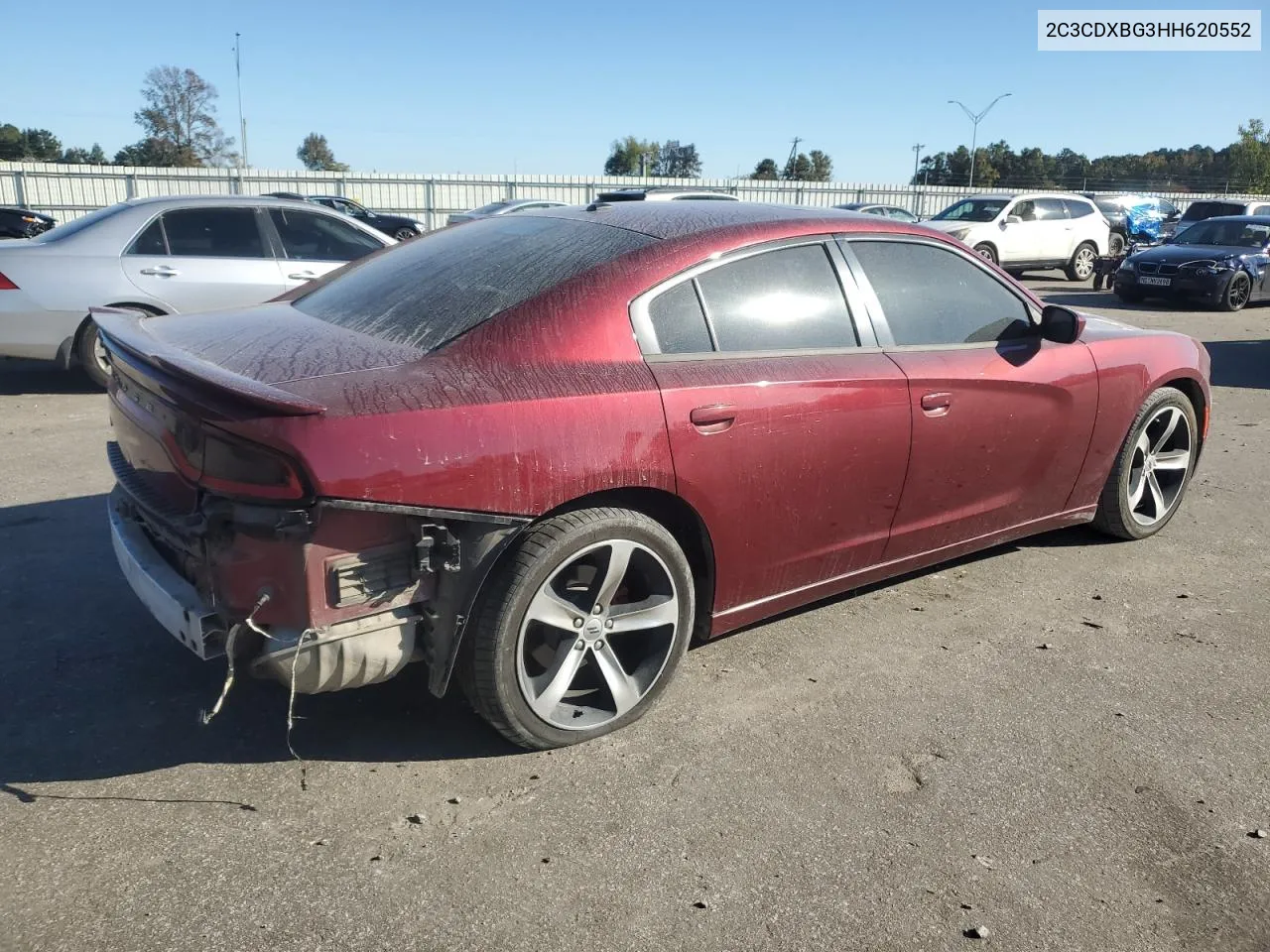 2017 Dodge Charger Se VIN: 2C3CDXBG3HH620552 Lot: 77016674