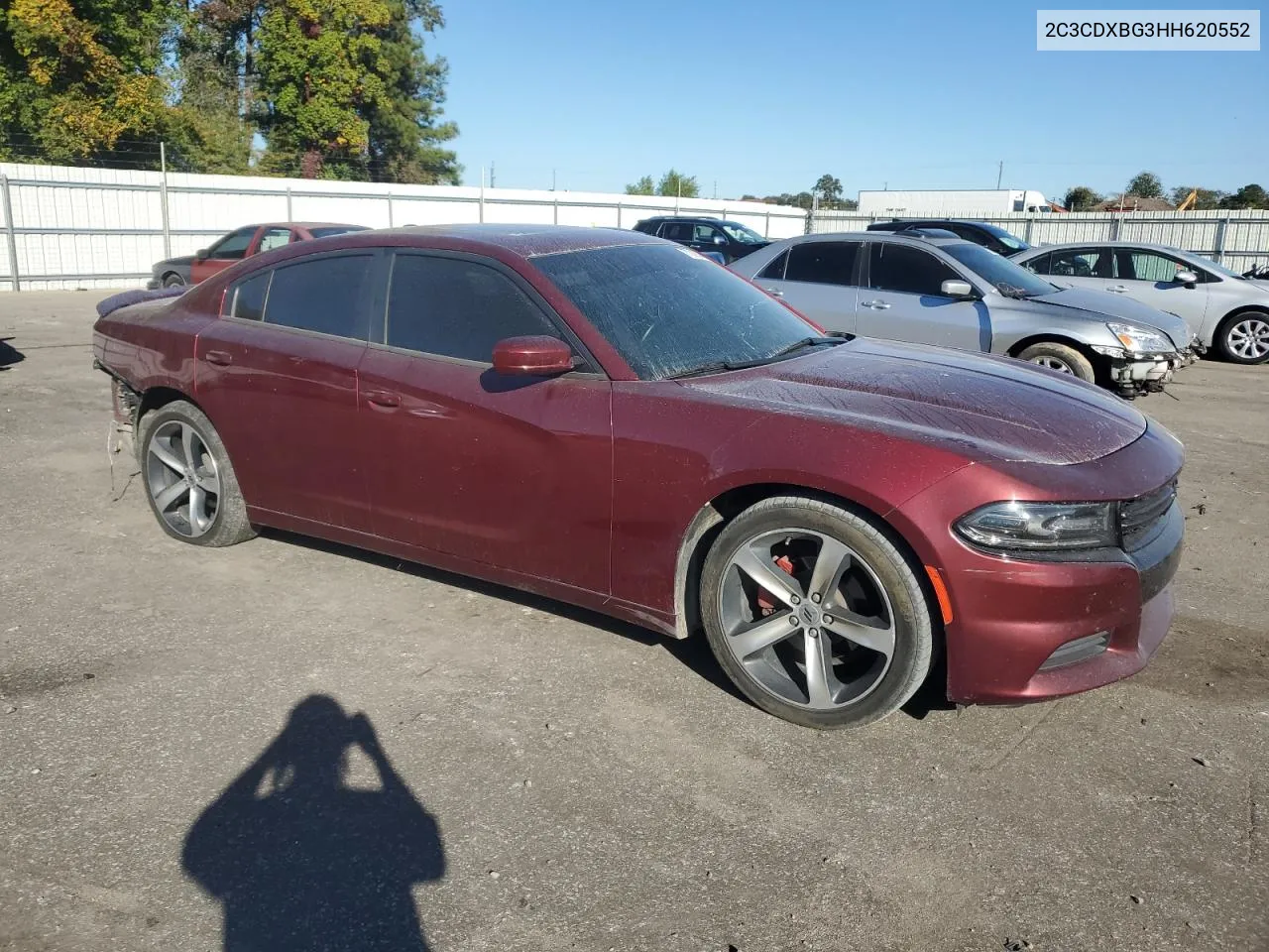 2017 Dodge Charger Se VIN: 2C3CDXBG3HH620552 Lot: 77016674