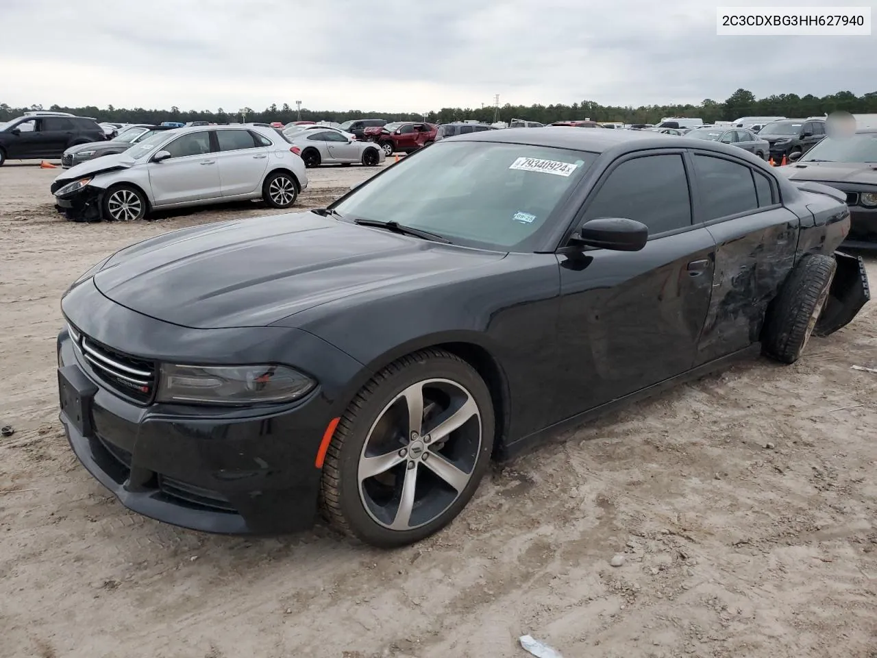 2017 Dodge Charger Se VIN: 2C3CDXBG3HH627940 Lot: 79340924