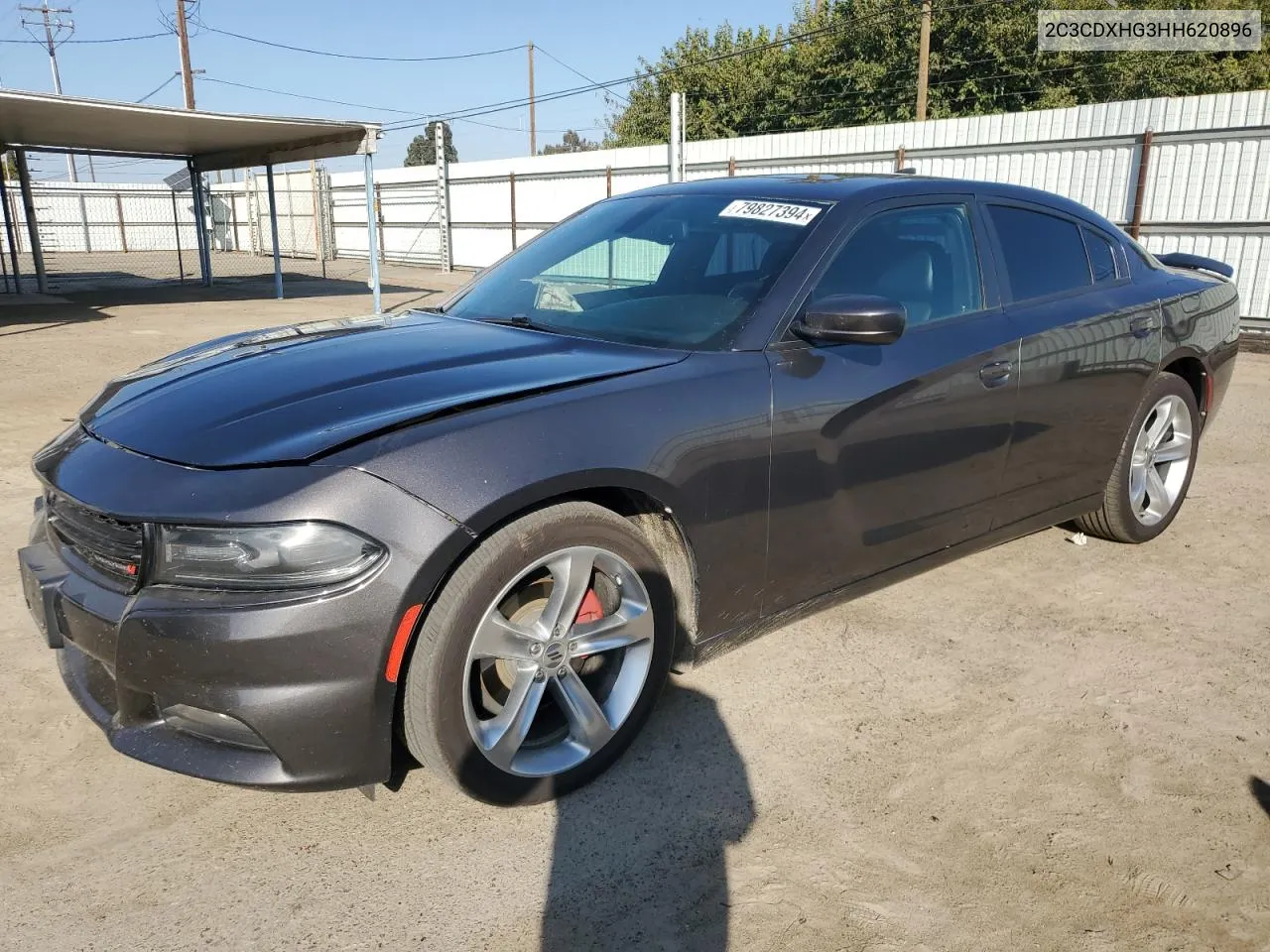 2017 Dodge Charger Sxt VIN: 2C3CDXHG3HH620896 Lot: 79827394