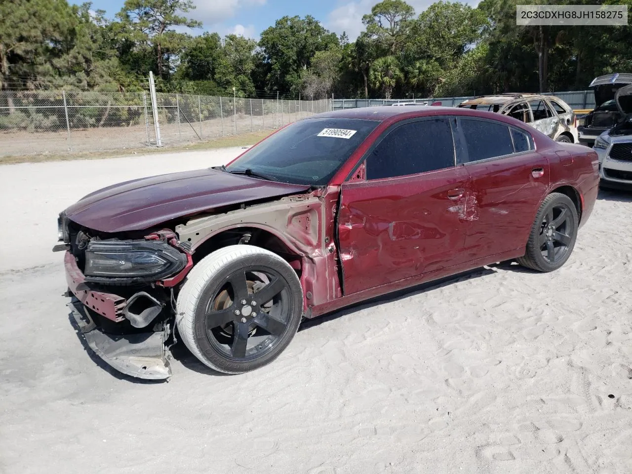 2C3CDXHG8JH158275 2018 Dodge Charger Sxt Plus