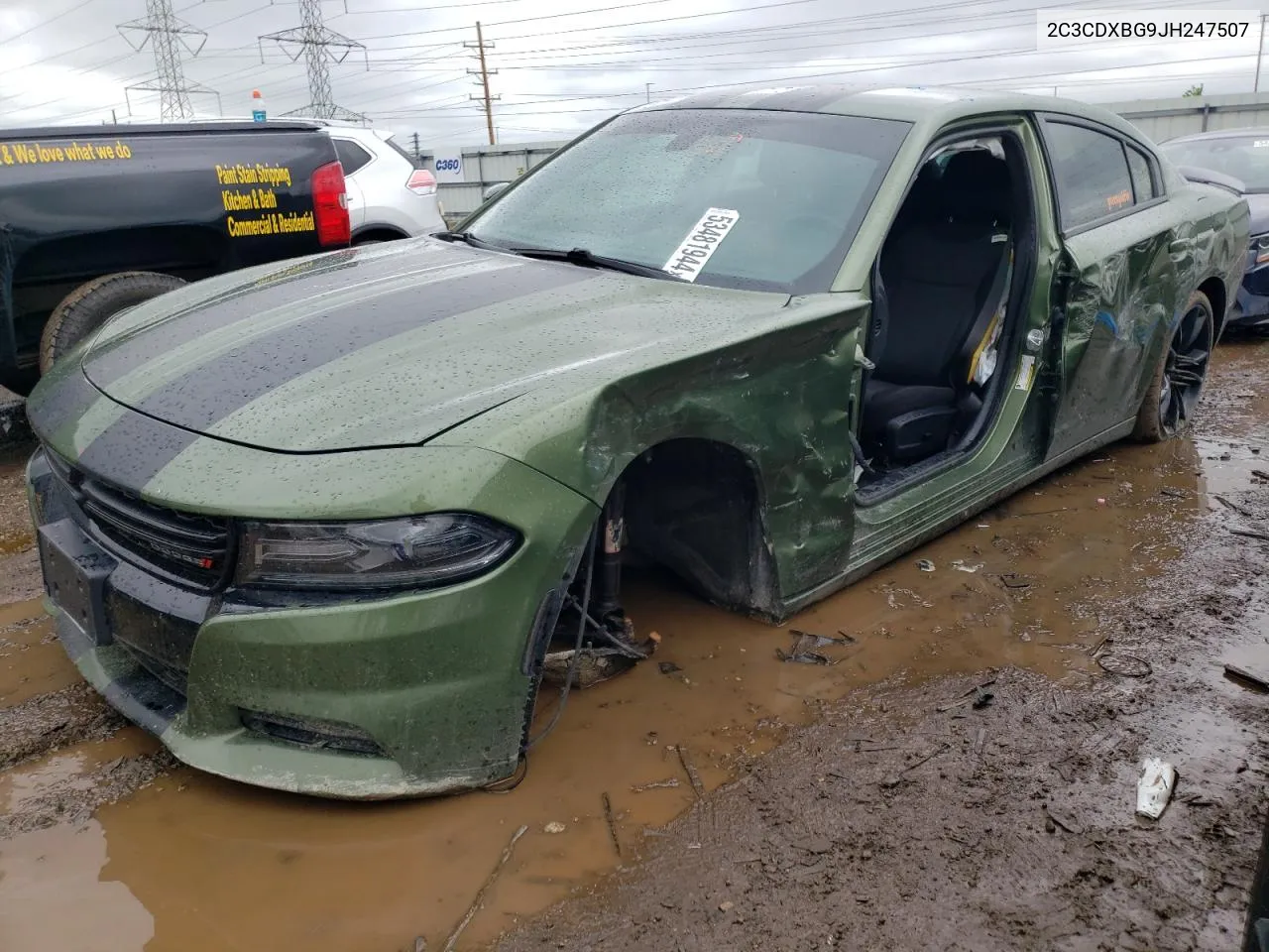 2018 Dodge Charger Sxt VIN: 2C3CDXBG9JH247507 Lot: 53481944