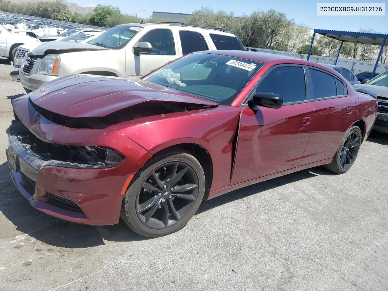 2018 Dodge Charger Sxt VIN: 2C3CDXBG9JH312176 Lot: 57244474