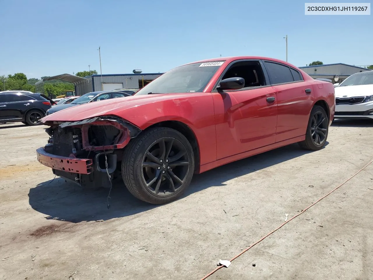 2018 Dodge Charger Sxt Plus VIN: 2C3CDXHG1JH119267 Lot: 58968404