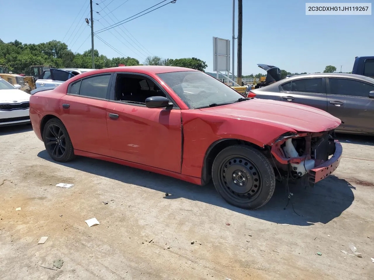 2018 Dodge Charger Sxt Plus VIN: 2C3CDXHG1JH119267 Lot: 58968404