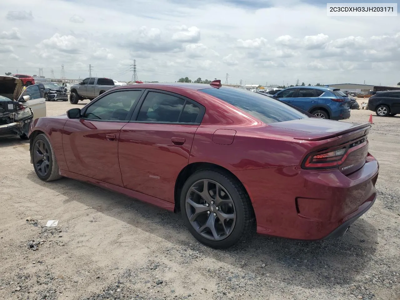 2C3CDXHG3JH203171 2018 Dodge Charger Sxt Plus