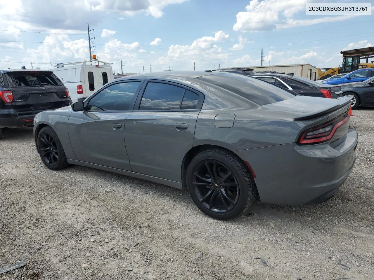 2018 Dodge Charger Sxt VIN: 2C3CDXBG3JH313761 Lot: 62536904