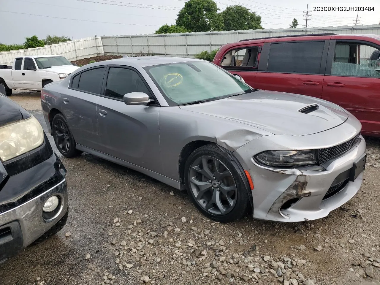 2018 Dodge Charger Sxt Plus VIN: 2C3CDXHG2JH203484 Lot: 63858554