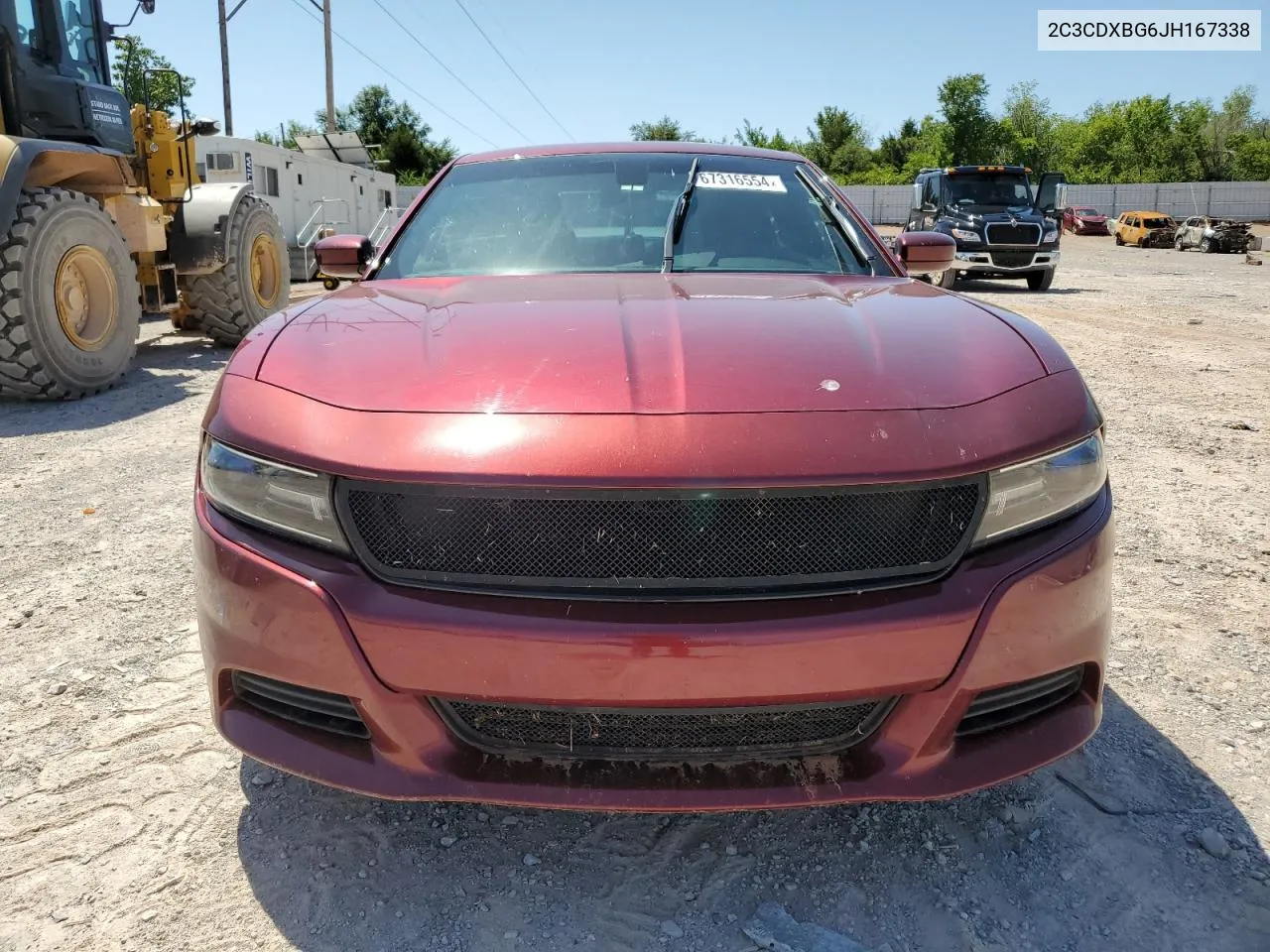 2018 Dodge Charger Sxt VIN: 2C3CDXBG6JH167338 Lot: 67316554