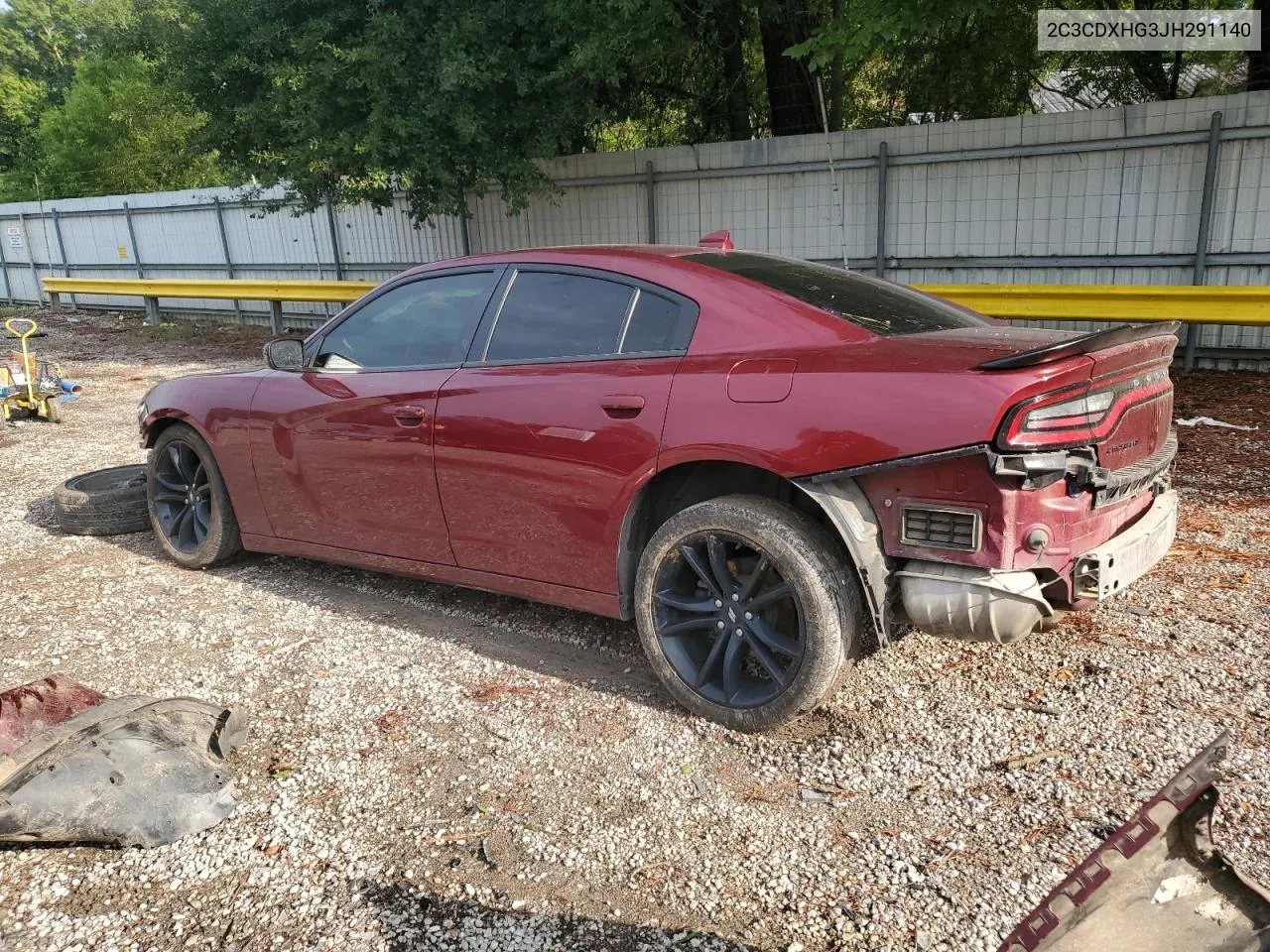 2018 Dodge Charger Sxt Plus VIN: 2C3CDXHG3JH291140 Lot: 67566684