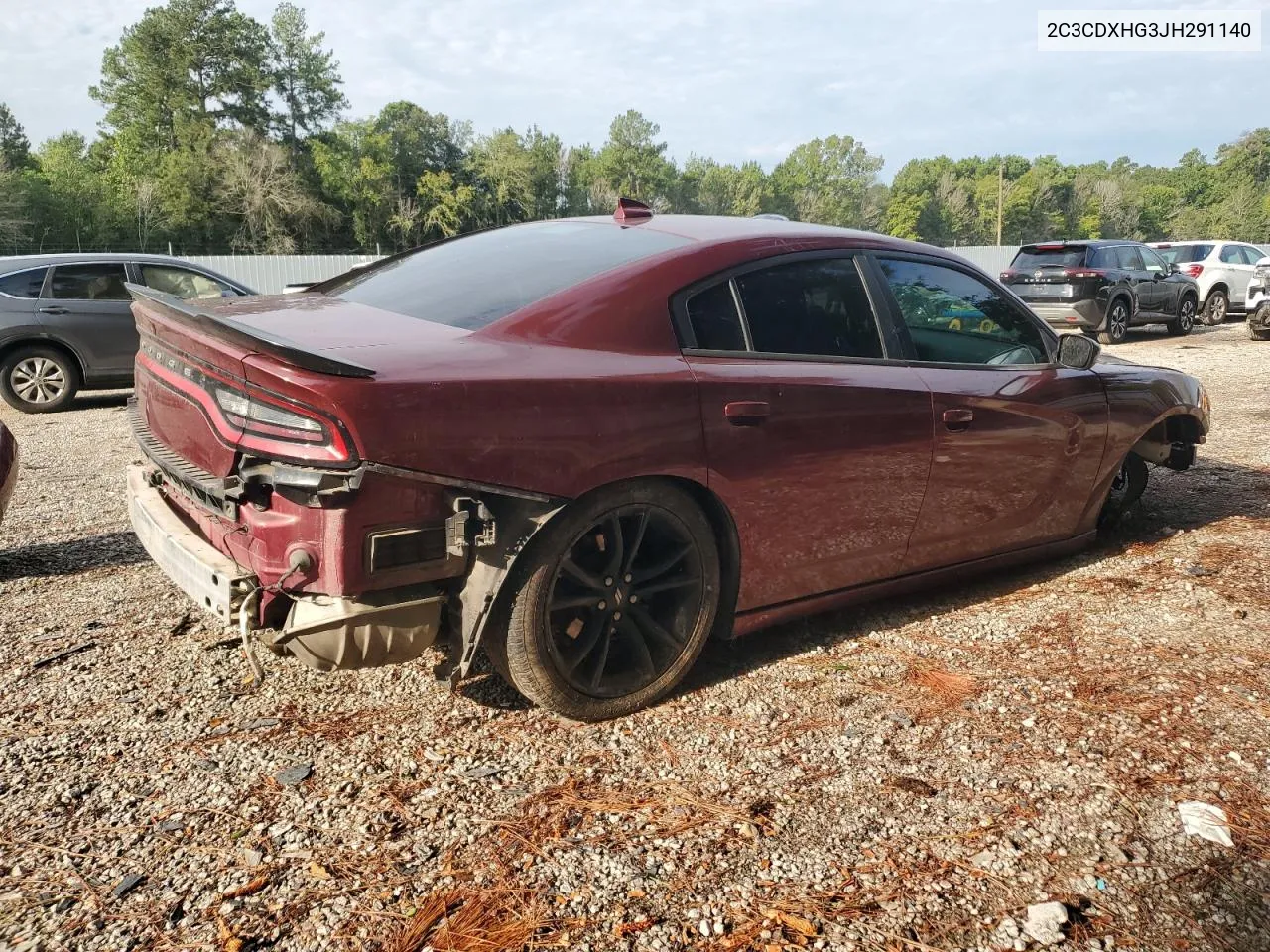 2018 Dodge Charger Sxt Plus VIN: 2C3CDXHG3JH291140 Lot: 67566684