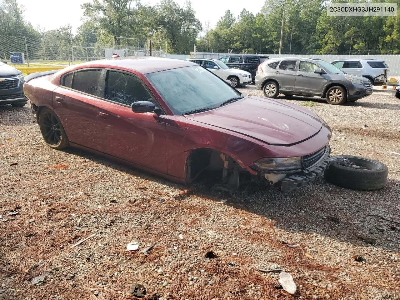 2018 Dodge Charger Sxt Plus VIN: 2C3CDXHG3JH291140 Lot: 67566684