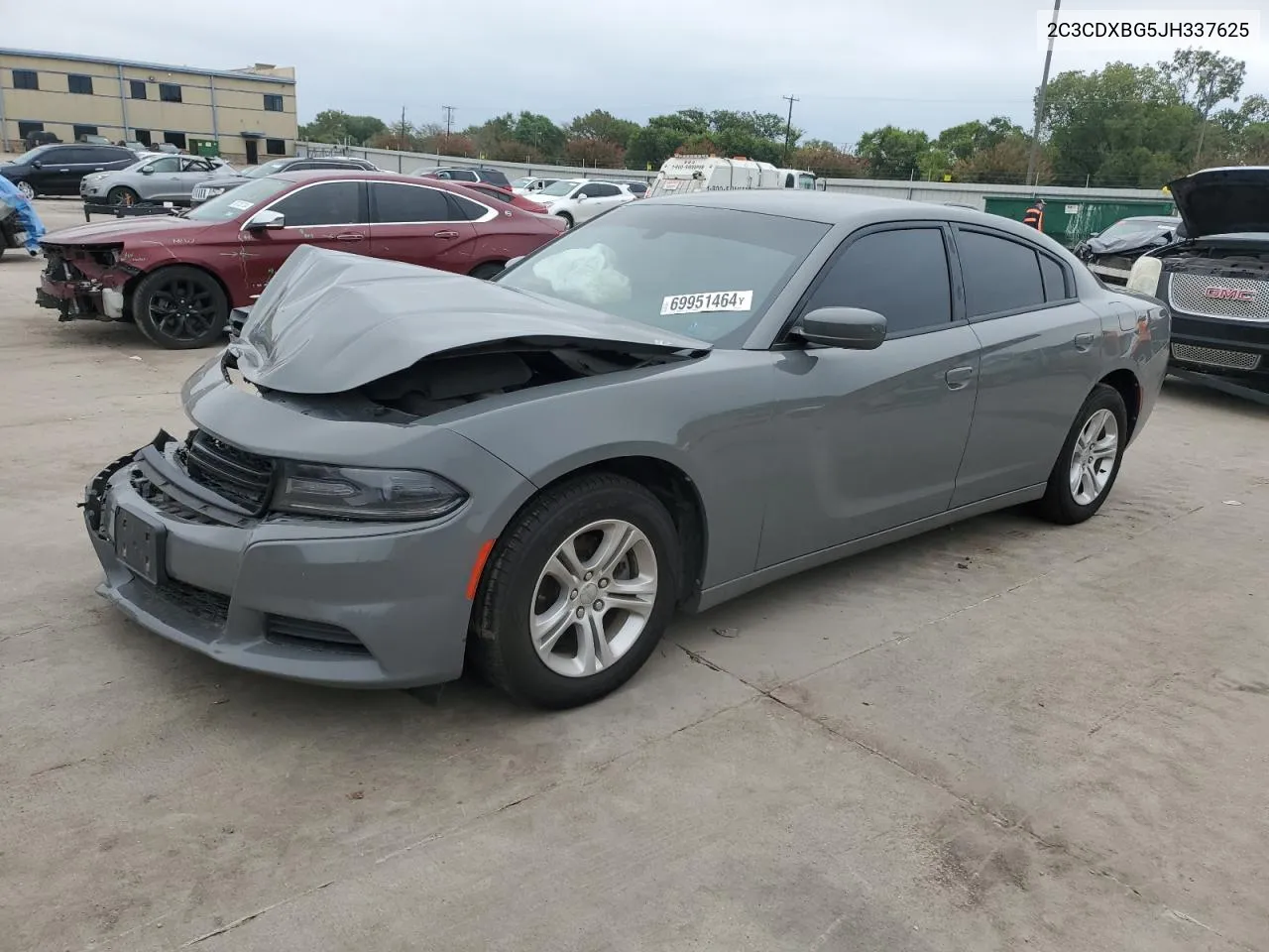 2018 Dodge Charger Sxt VIN: 2C3CDXBG5JH337625 Lot: 69951464