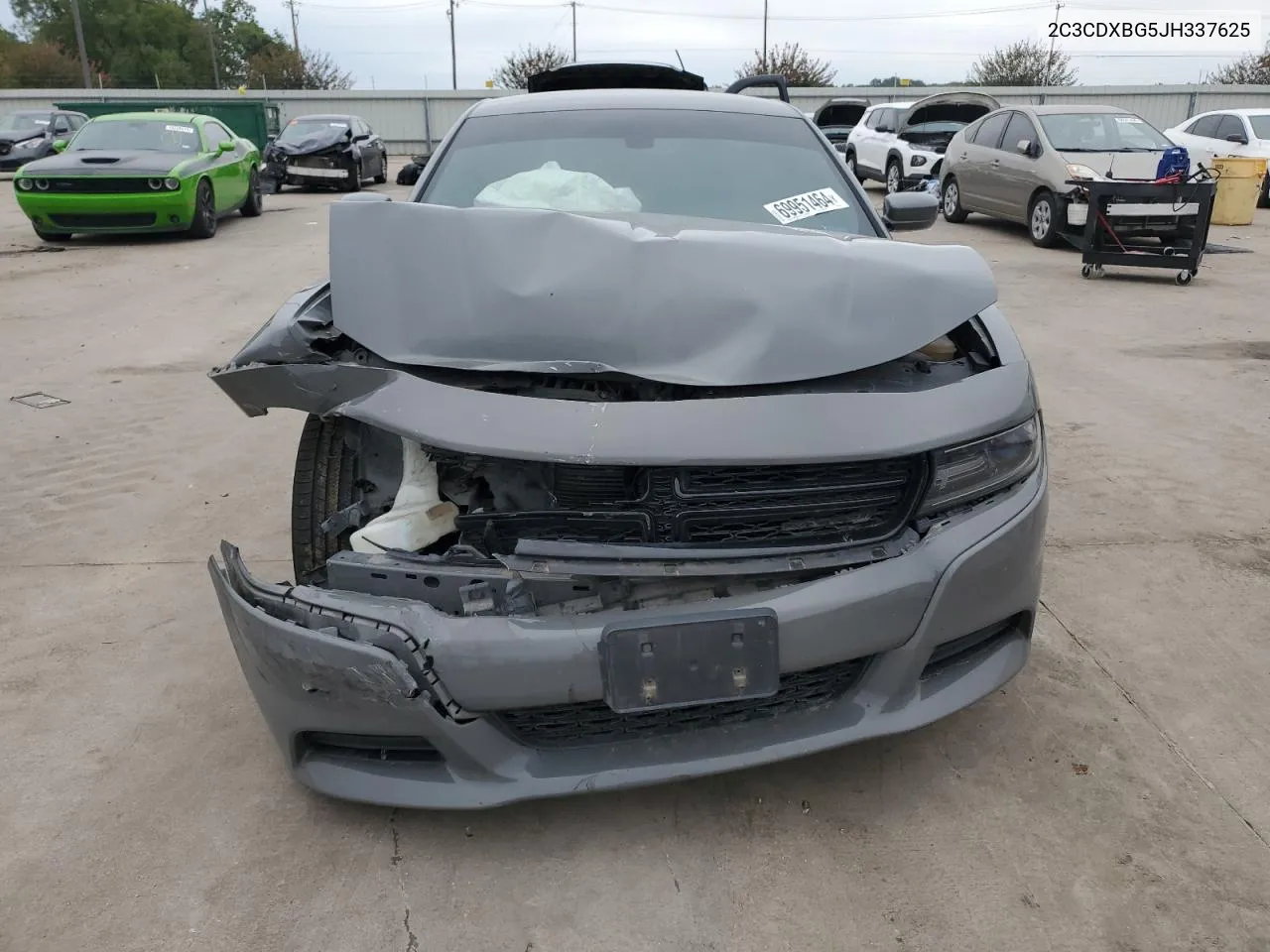 2018 Dodge Charger Sxt VIN: 2C3CDXBG5JH337625 Lot: 69951464