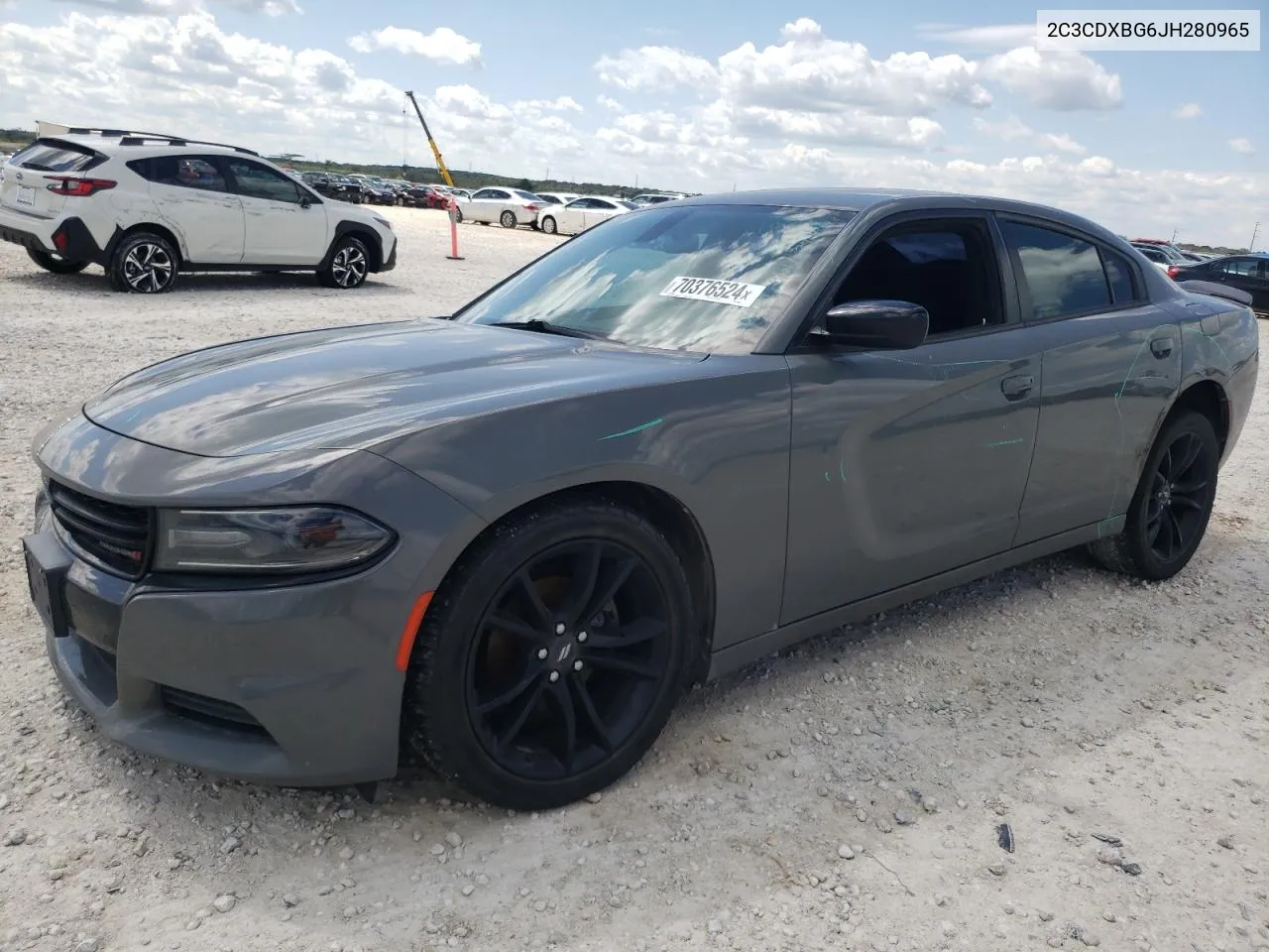 2018 Dodge Charger Sxt VIN: 2C3CDXBG6JH280965 Lot: 70376524