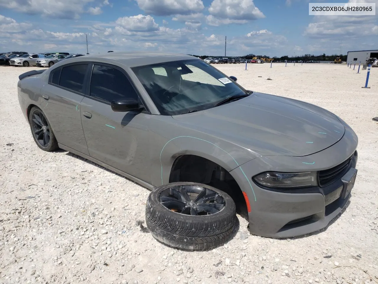 2018 Dodge Charger Sxt VIN: 2C3CDXBG6JH280965 Lot: 70376524