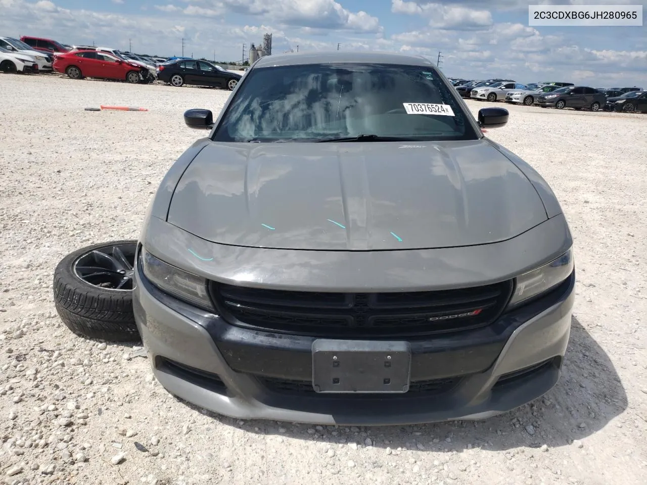 2018 Dodge Charger Sxt VIN: 2C3CDXBG6JH280965 Lot: 70376524