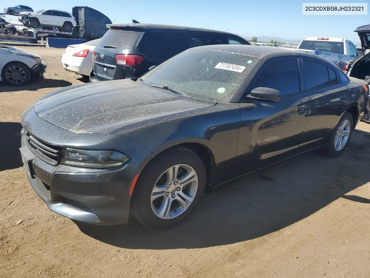 2018 Dodge Charger Sxt VIN: 2C3CDXBG8JH232321 Lot: 71702434