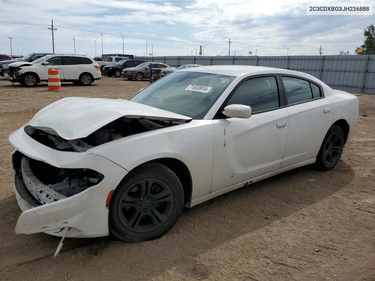 2018 Dodge Charger Sxt VIN: 2C3CDXBG3JH236888 Lot: 71833914