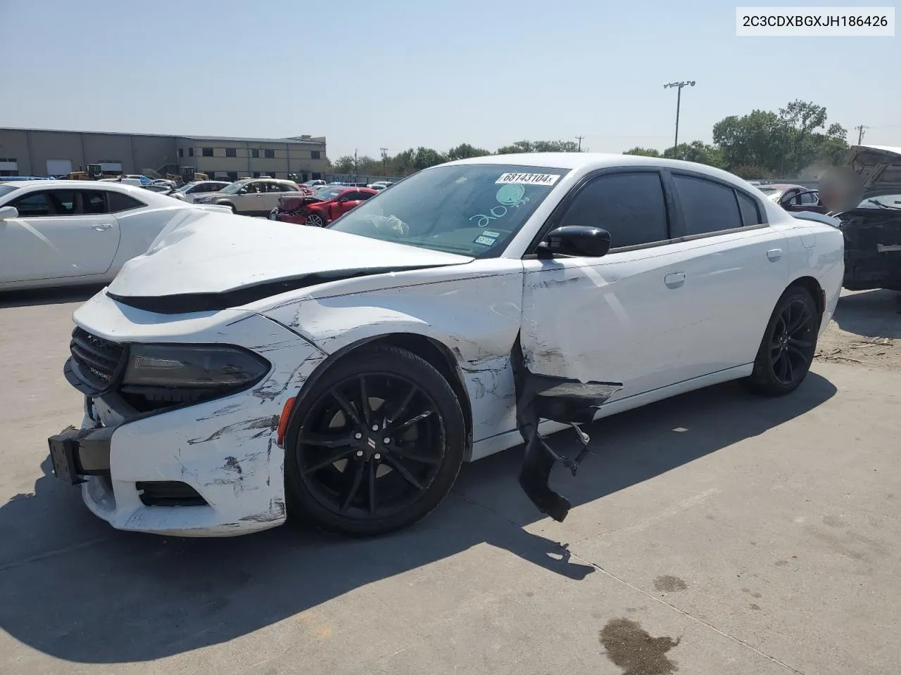 2018 Dodge Charger Sxt VIN: 2C3CDXBGXJH186426 Lot: 71978804