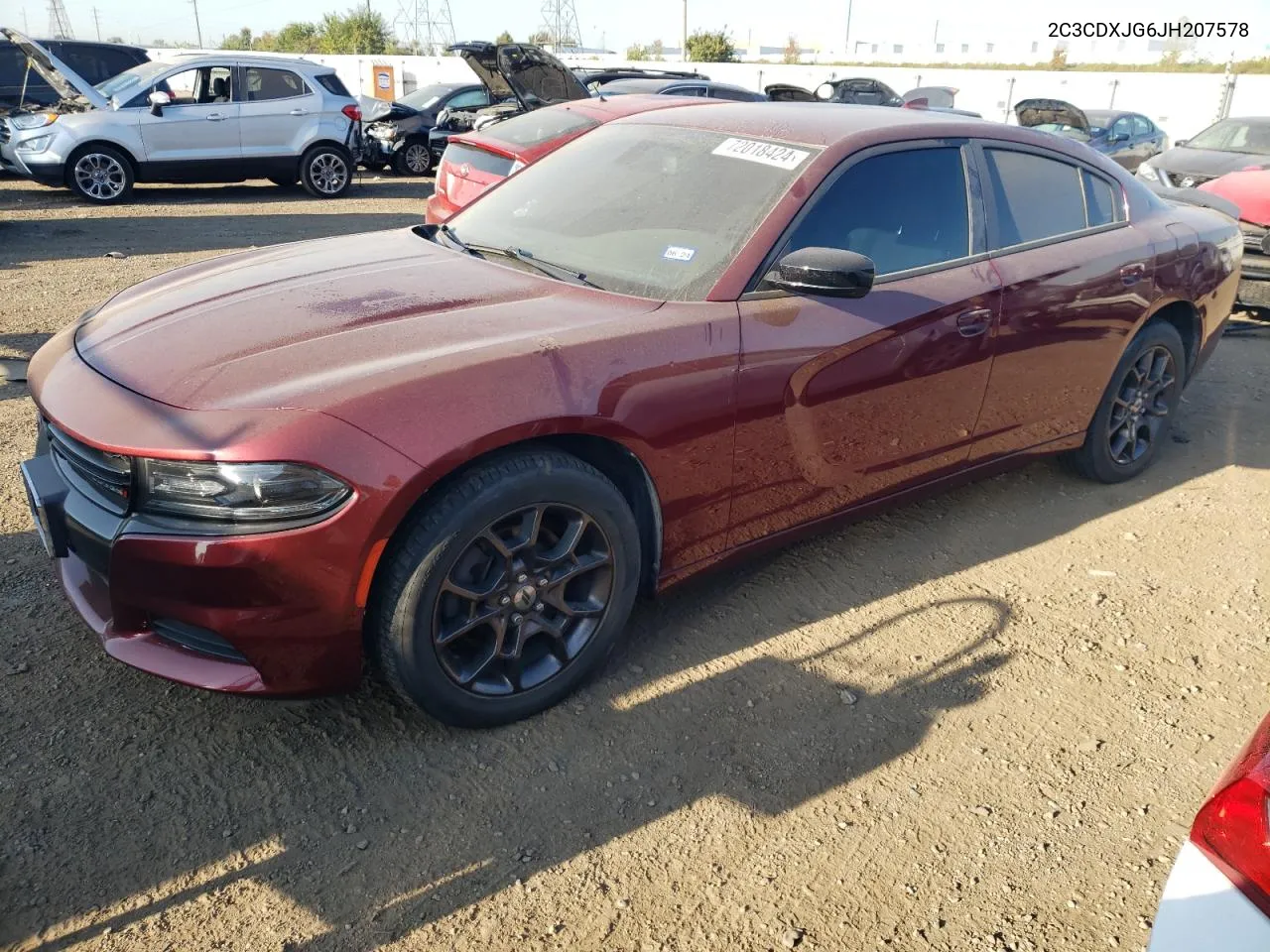 2018 Dodge Charger Gt VIN: 2C3CDXJG6JH207578 Lot: 72018424