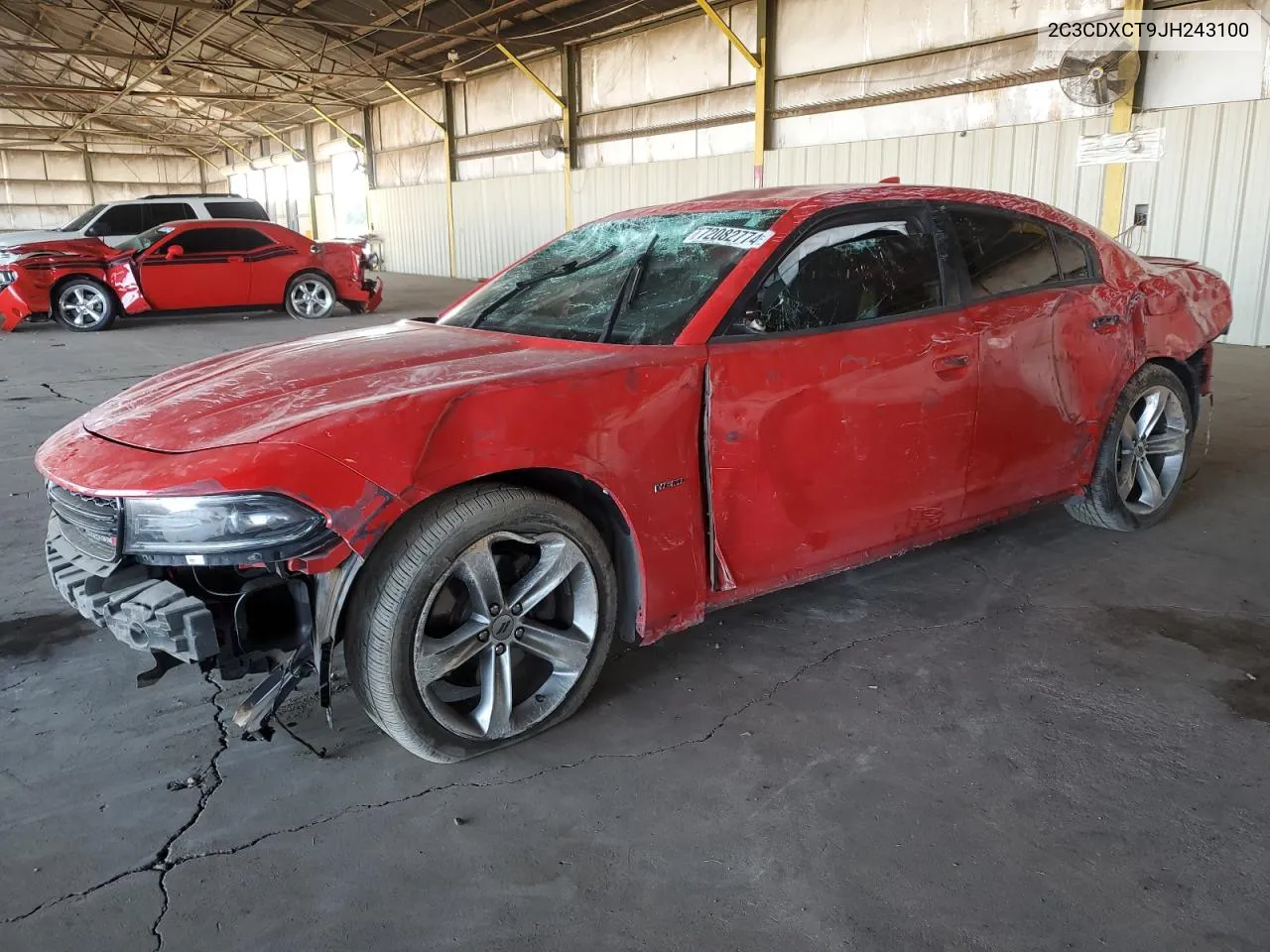 2018 Dodge Charger R/T VIN: 2C3CDXCT9JH243100 Lot: 72082774