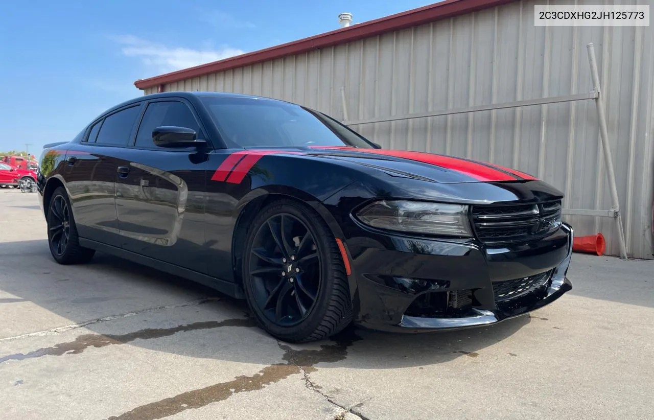 2018 Dodge Charger Sxt Plus VIN: 2C3CDXHG2JH125773 Lot: 72366194