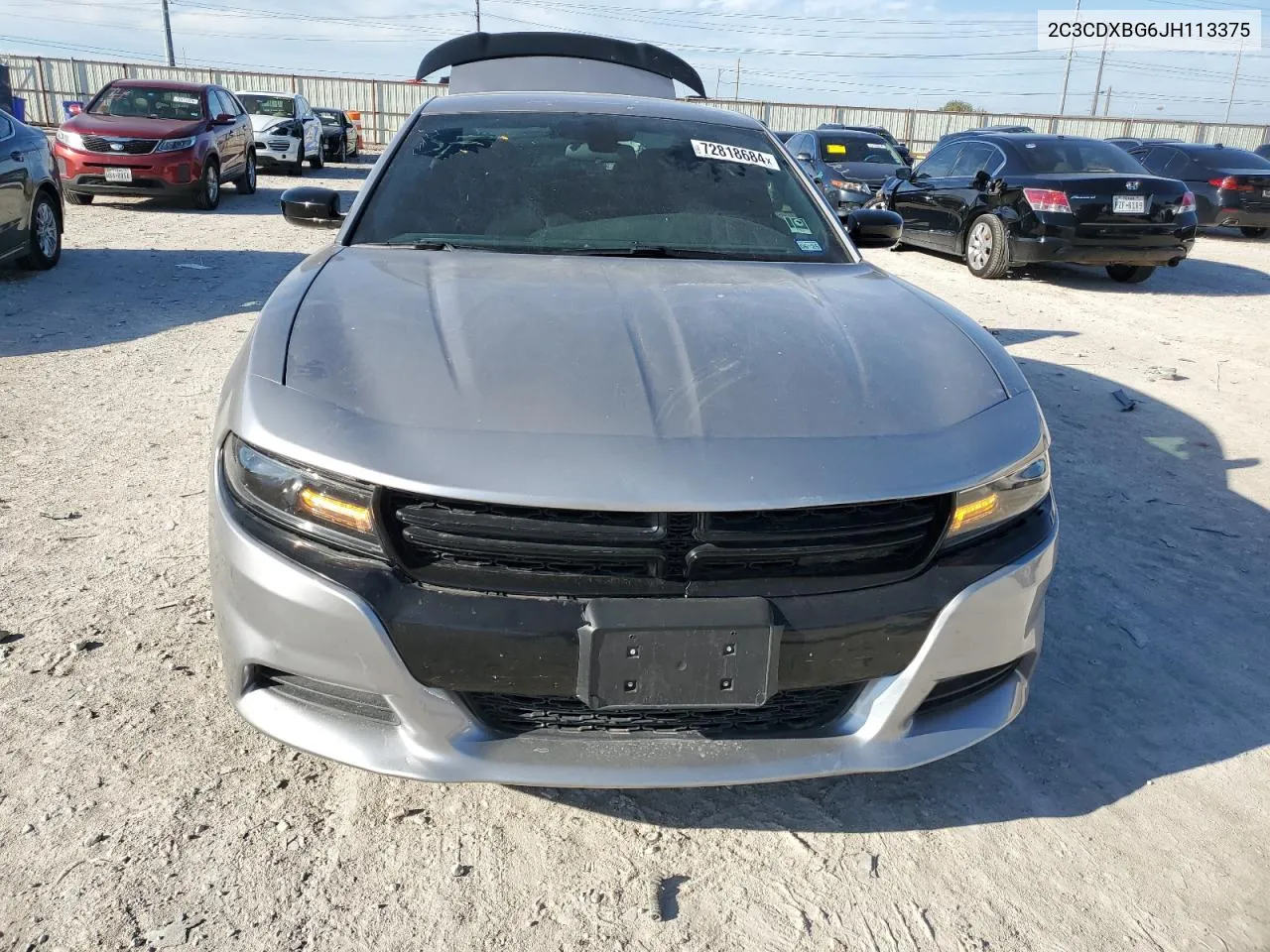 2018 Dodge Charger Sxt VIN: 2C3CDXBG6JH113375 Lot: 72818684