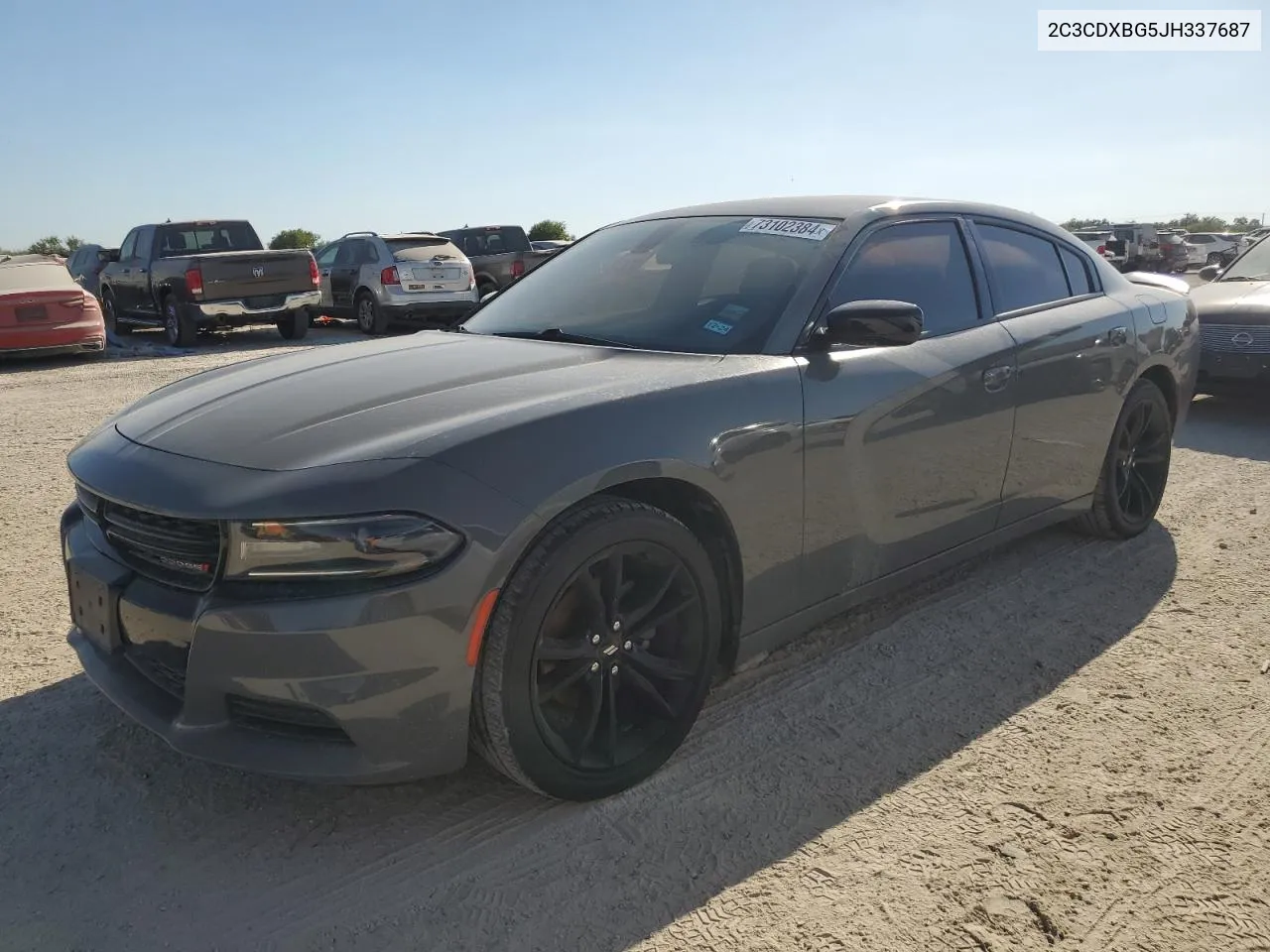 2018 Dodge Charger Sxt VIN: 2C3CDXBG5JH337687 Lot: 73102384