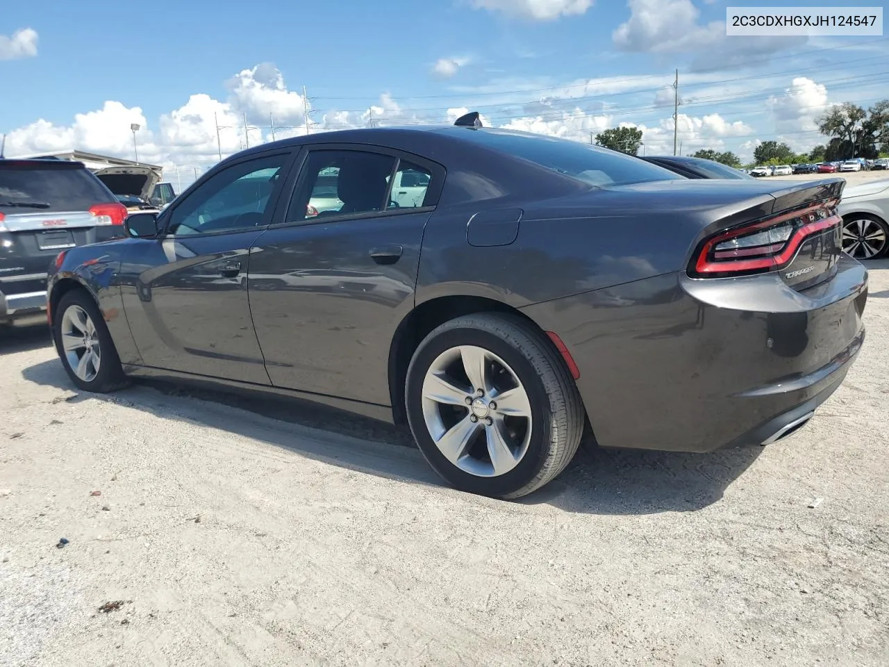 2018 Dodge Charger Sxt Plus VIN: 2C3CDXHGXJH124547 Lot: 73690624