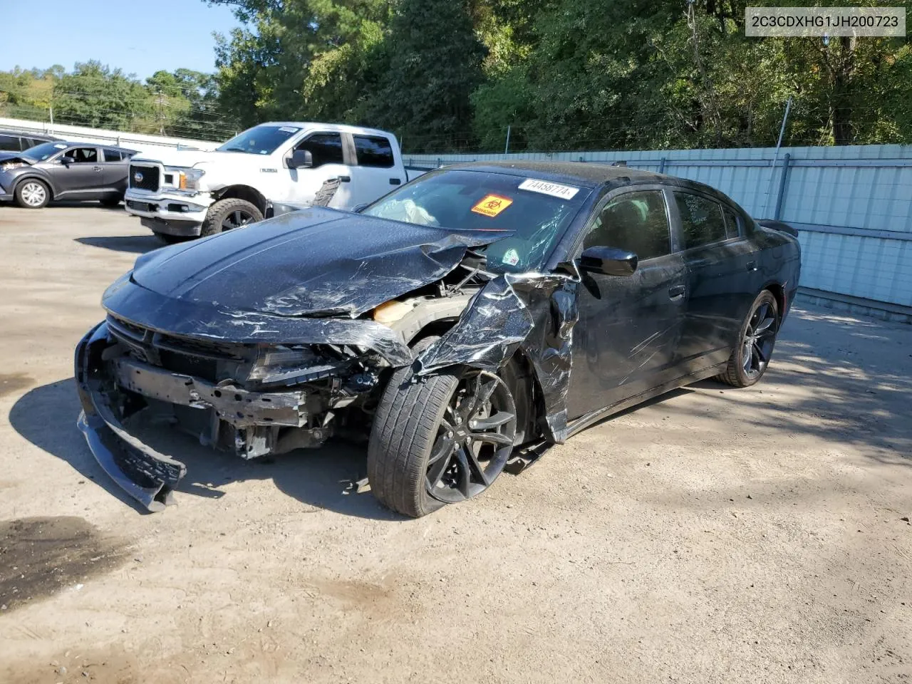 2018 Dodge Charger Sxt Plus VIN: 2C3CDXHG1JH200723 Lot: 74458774