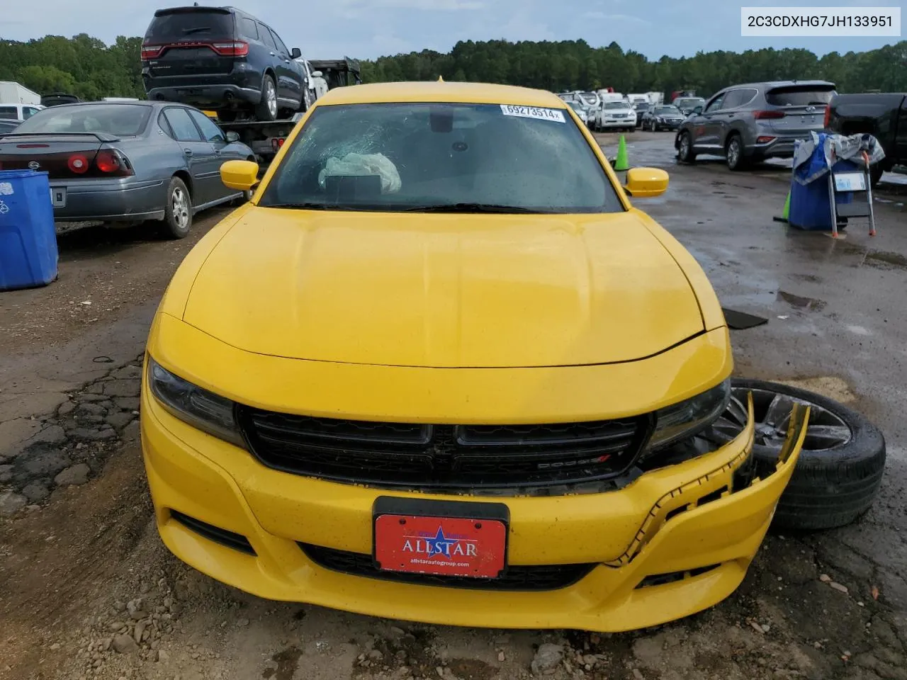 2018 Dodge Charger Sxt Plus VIN: 2C3CDXHG7JH133951 Lot: 74762454