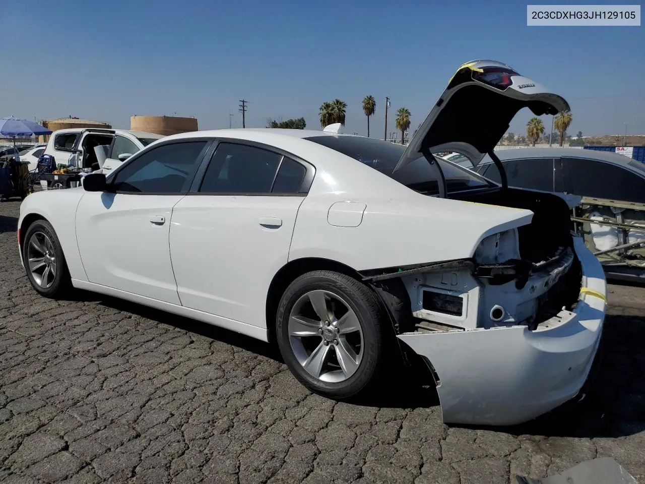 2018 Dodge Charger Sxt Plus VIN: 2C3CDXHG3JH129105 Lot: 75316604