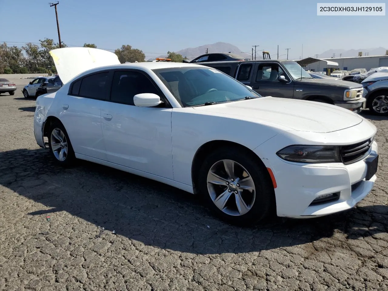 2018 Dodge Charger Sxt Plus VIN: 2C3CDXHG3JH129105 Lot: 75316604