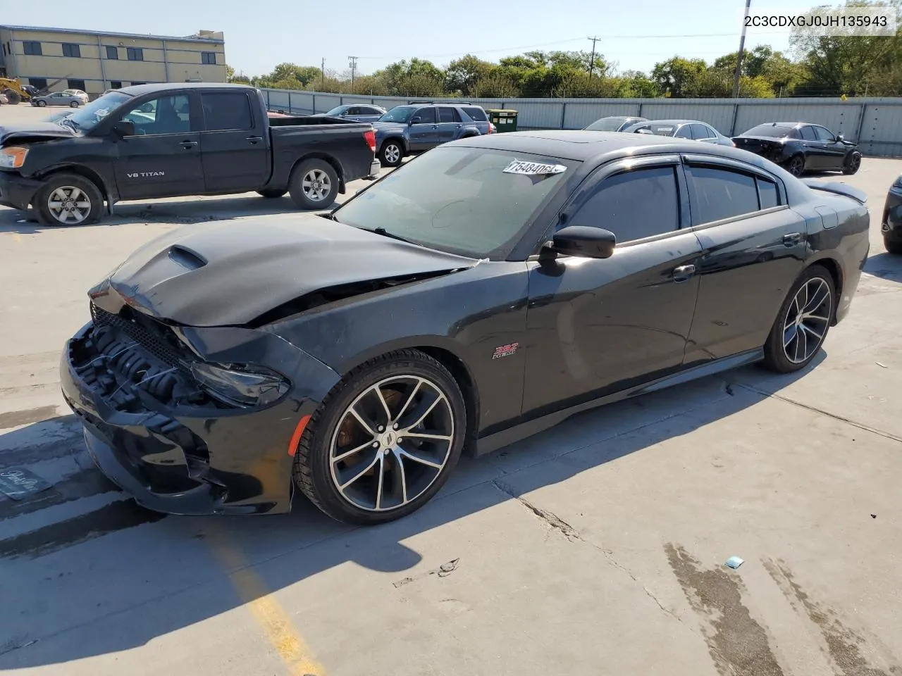 2018 Dodge Charger R/T 392 VIN: 2C3CDXGJ0JH135943 Lot: 75484064