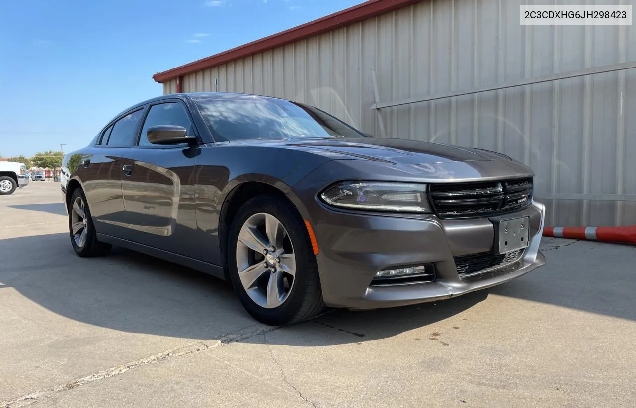 2018 Dodge Charger Sxt Plus VIN: 2C3CDXHG6JH298423 Lot: 75644434