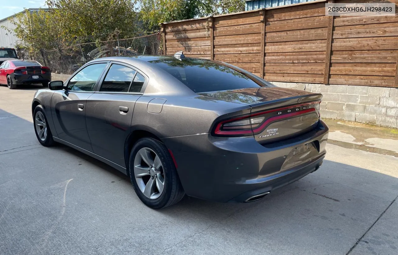 2018 Dodge Charger Sxt Plus VIN: 2C3CDXHG6JH298423 Lot: 75644434