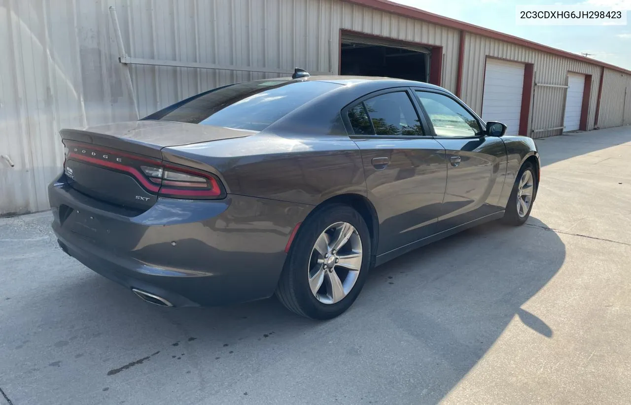 2018 Dodge Charger Sxt Plus VIN: 2C3CDXHG6JH298423 Lot: 75644434