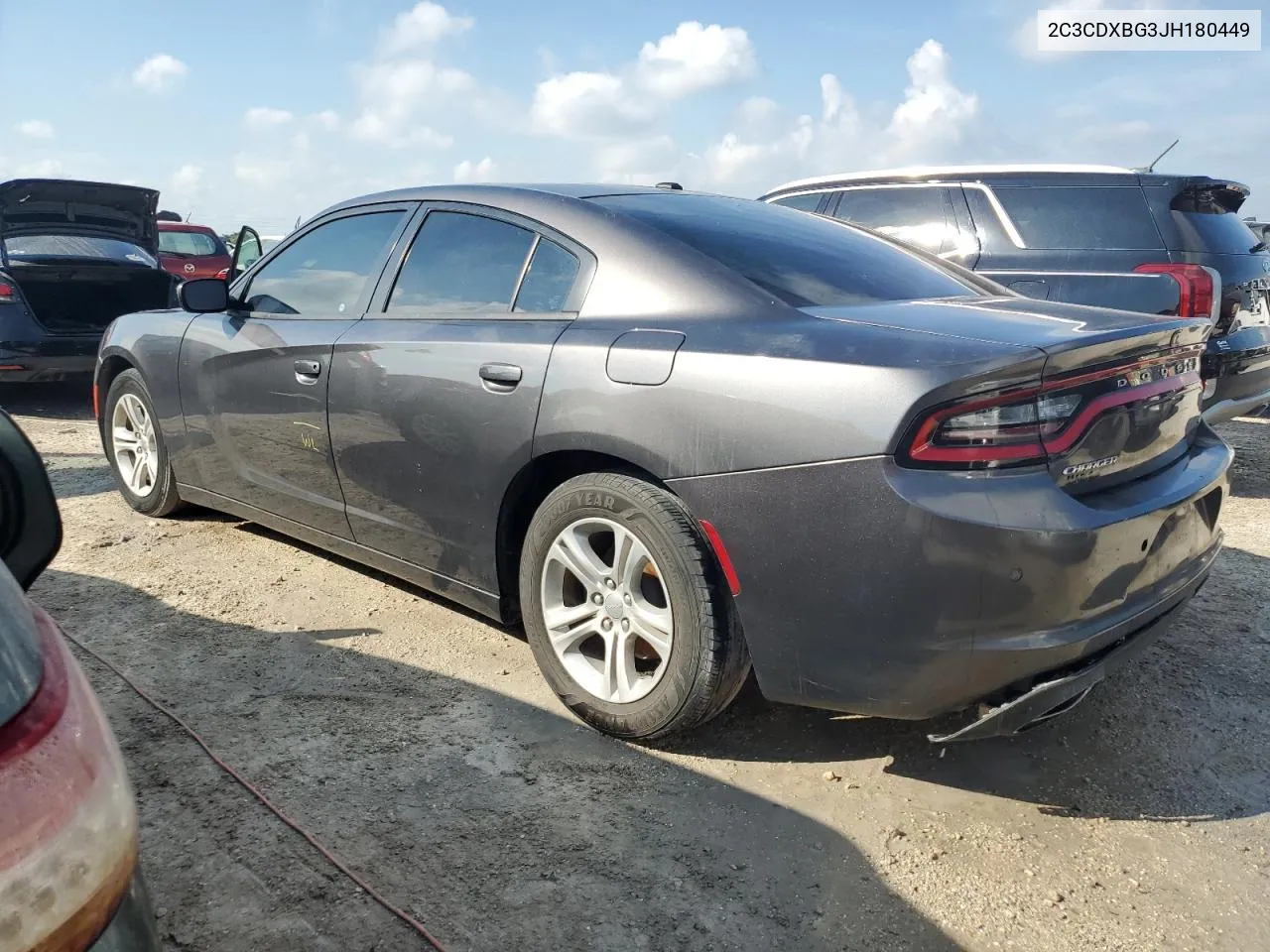 2018 Dodge Charger Sxt VIN: 2C3CDXBG3JH180449 Lot: 76120394