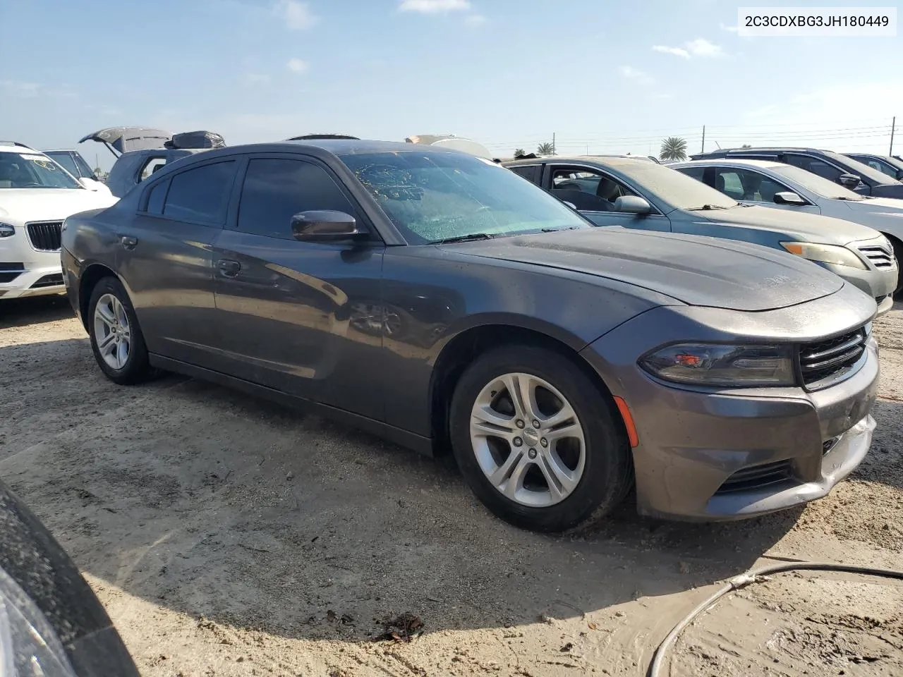 2018 Dodge Charger Sxt VIN: 2C3CDXBG3JH180449 Lot: 76120394