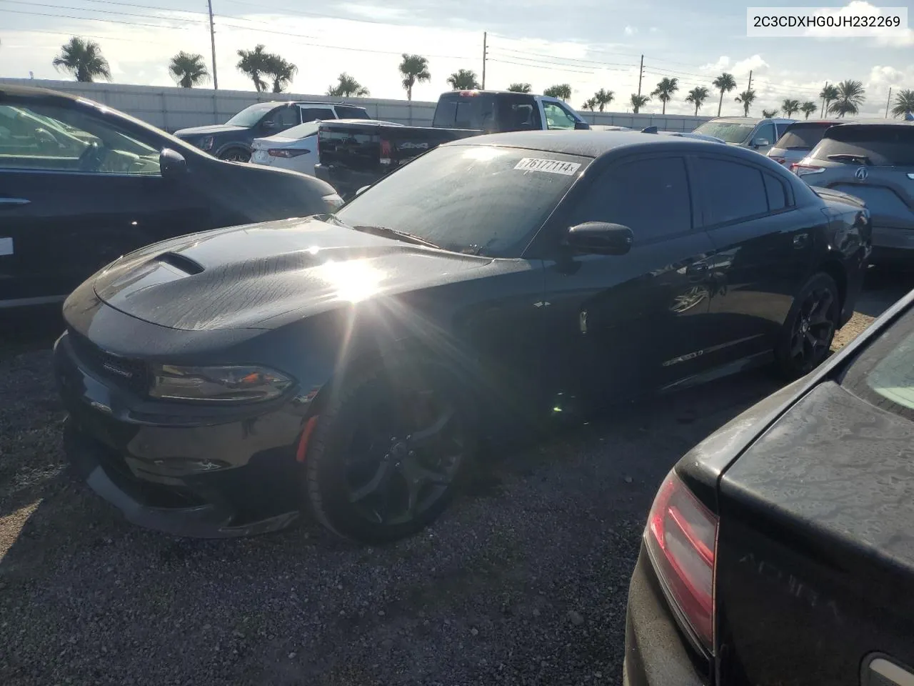 2018 Dodge Charger Sxt Plus VIN: 2C3CDXHG0JH232269 Lot: 76177114