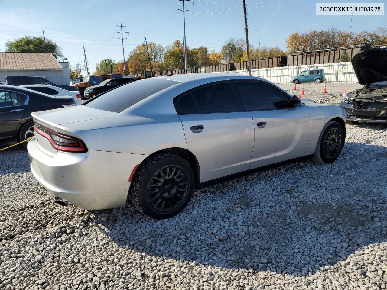 2018 Dodge Charger Police VIN: 2C3CDXKT0JH303928 Lot: 77085704