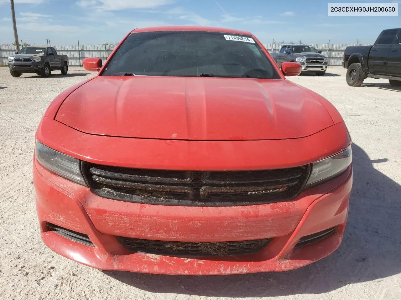 2018 Dodge Charger Sxt Plus VIN: 2C3CDXHG0JH200650 Lot: 77490614