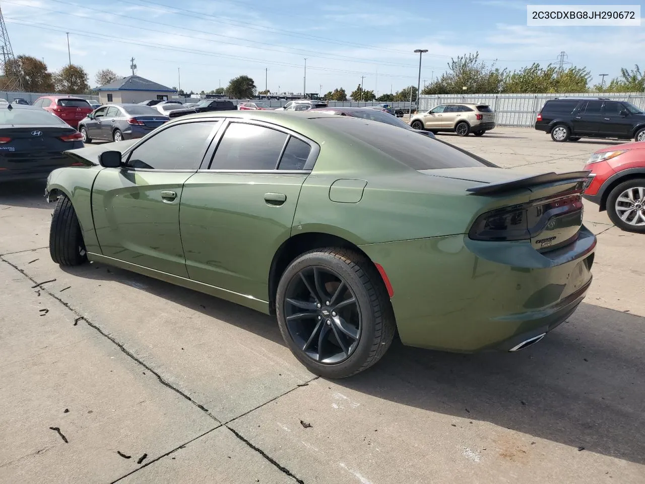 2018 Dodge Charger Sxt VIN: 2C3CDXBG8JH290672 Lot: 77577084