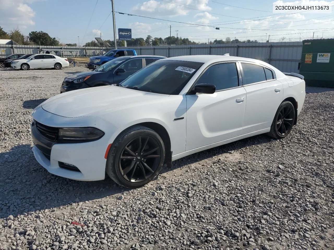 2018 Dodge Charger Sxt Plus VIN: 2C3CDXHG4JH113673 Lot: 77588384