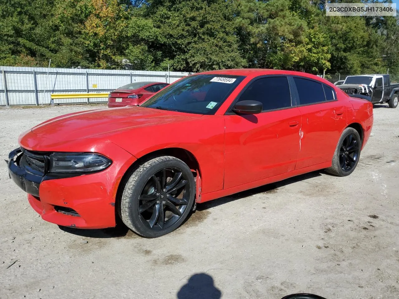 2018 Dodge Charger Sxt VIN: 2C3CDXBG5JH173406 Lot: 77649594