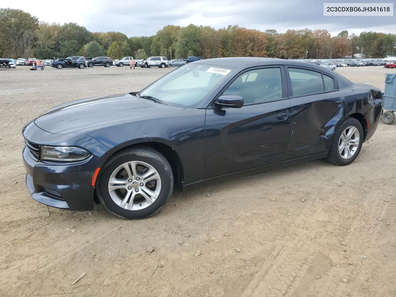 2018 Dodge Charger Sxt VIN: 2C3CDXBG6JH341618 Lot: 77956584